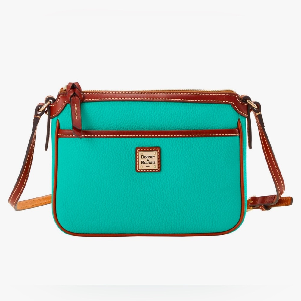 Dooney & Bourke Handbag, Pebble Grain East West Pocket Crossbody - Spearmint
